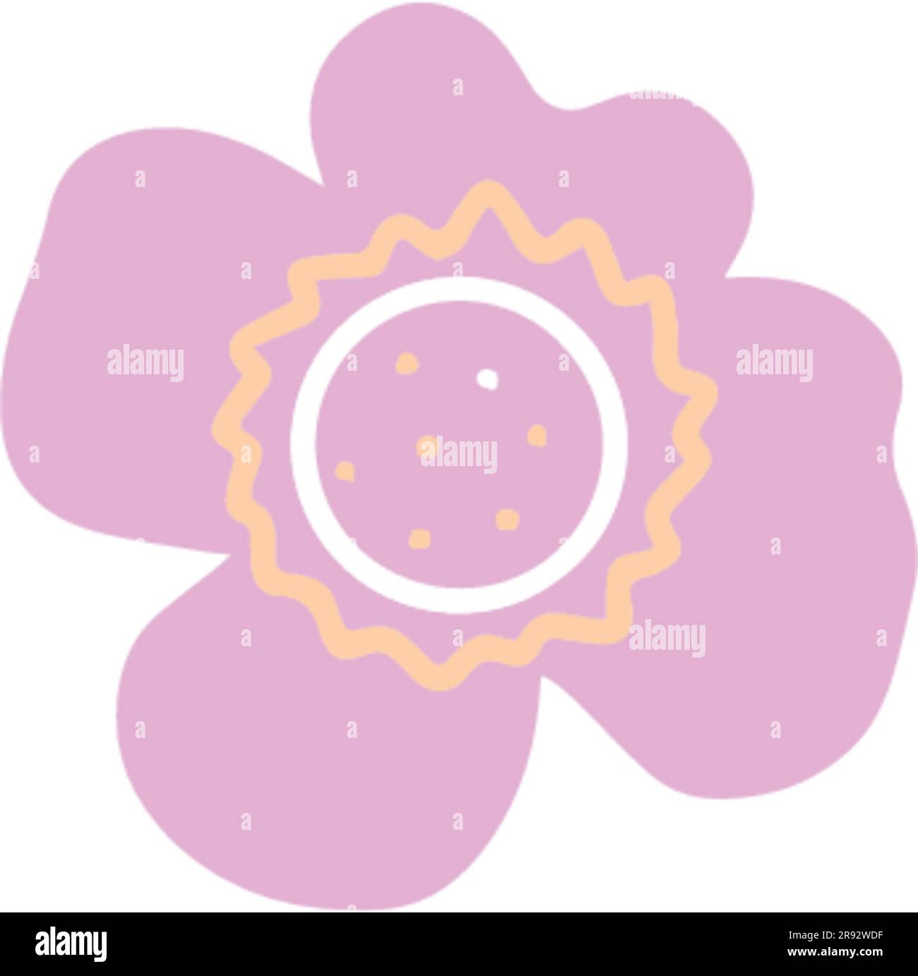 Bright pink flowers clipart isolated Stock Vector Image & Art - Alamy