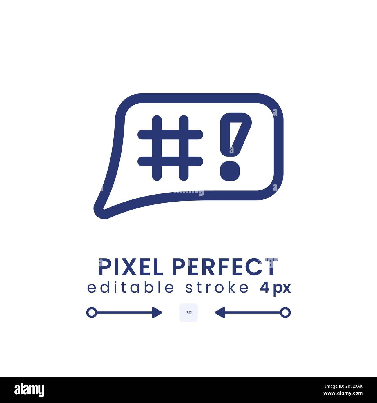 Speech bubble with symbols linear desktop icon Stock Vector Image & Art ...