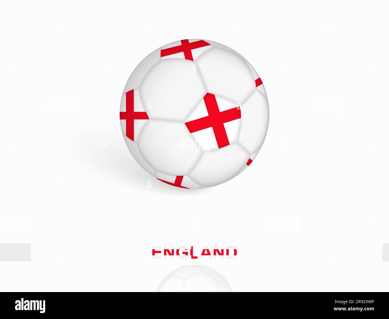 Soccer ball with the England flag, football sport equipment. Vector illustration Stock Vector