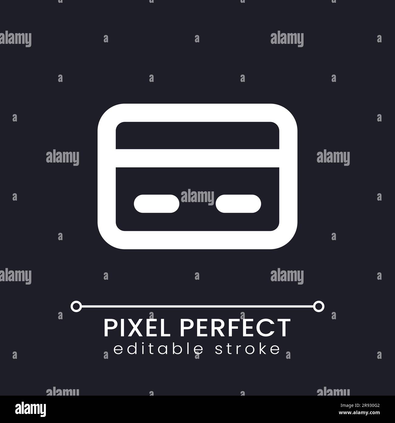 Payment card pixel perfect white linear ui icon for dark theme Stock ...