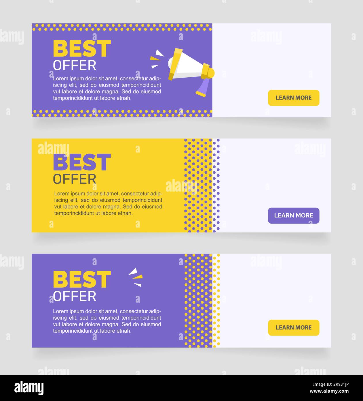 Competitive Offer Design Best offer horizontal web banner design template Stock Vector Image ...