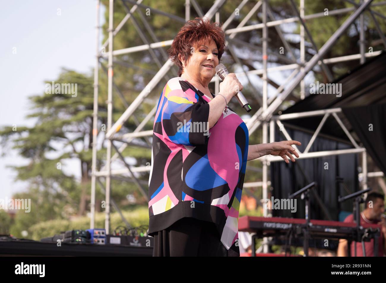 June 23, 2023, Naples, Italy Orietta Berti performs at Mostra d'oltremare for Napoli pizza