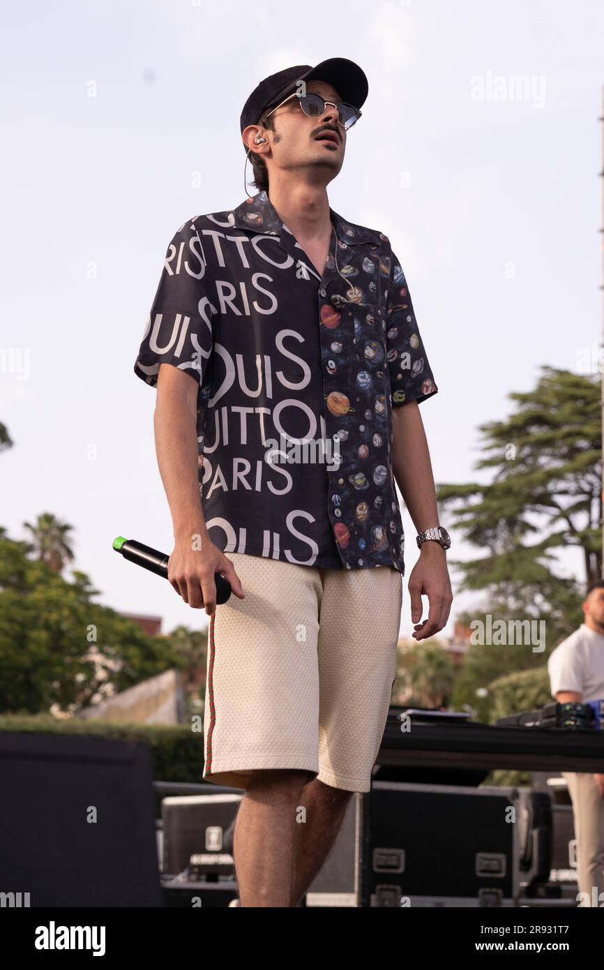 June 23, 2023, Naples, Italy, Italy Rovazzi performs at Mostra d'oltremare for Napoli pizza