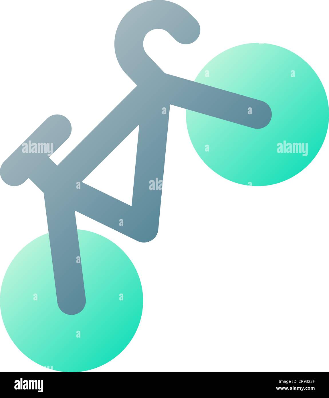 Bicycle pixel perfect flat gradient two-color ui icon Stock Vector