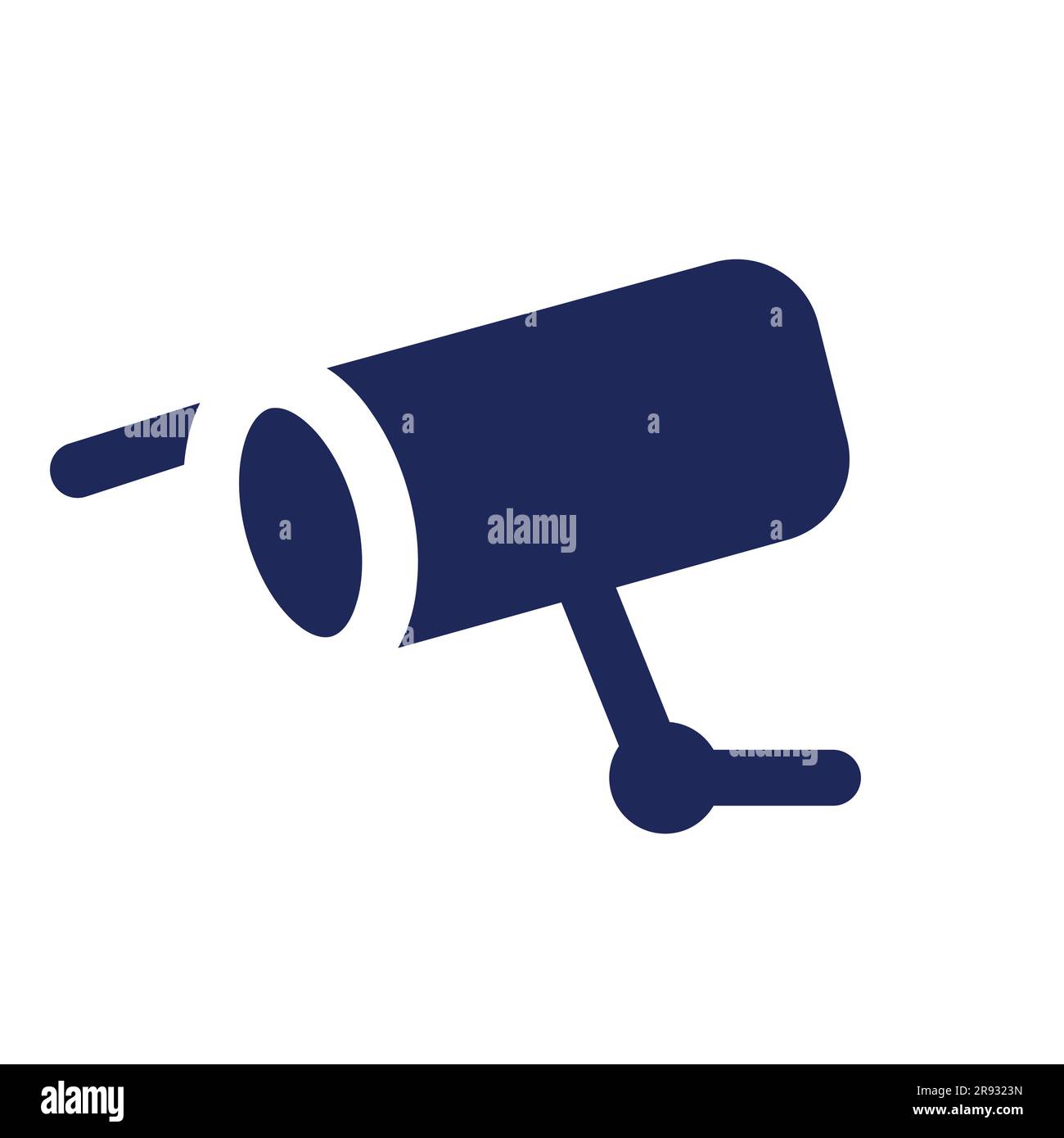 Surveillance black glyph ui icon Stock Vector