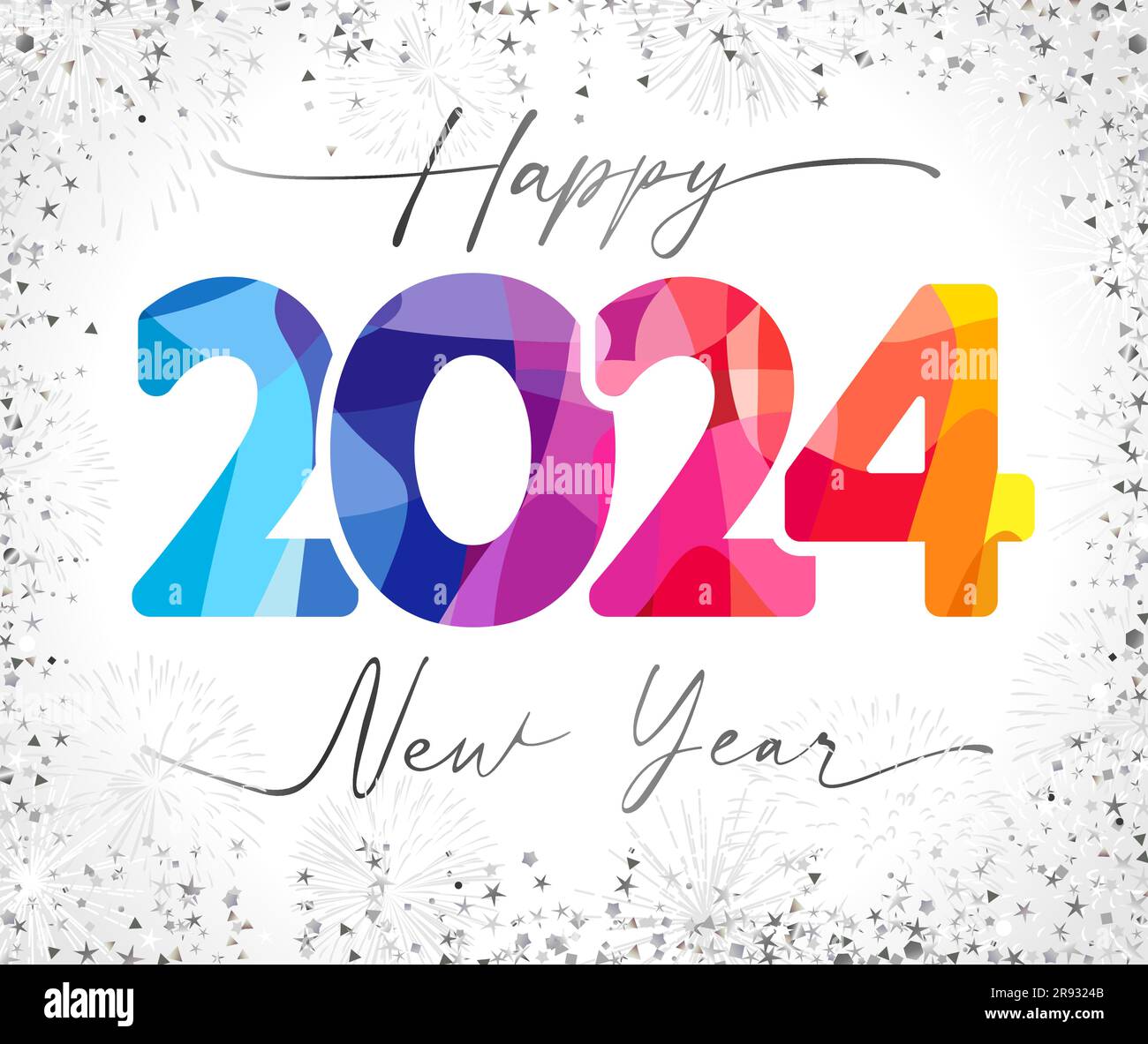 https://c8.alamy.com/comp/2R9324B/2024-a-happy-new-year-bright-greetings-holiday-black-and-white-background-modern-calligraphic-text-isolated-colorful-number-20-24-fireworks-2R9324B.jpg