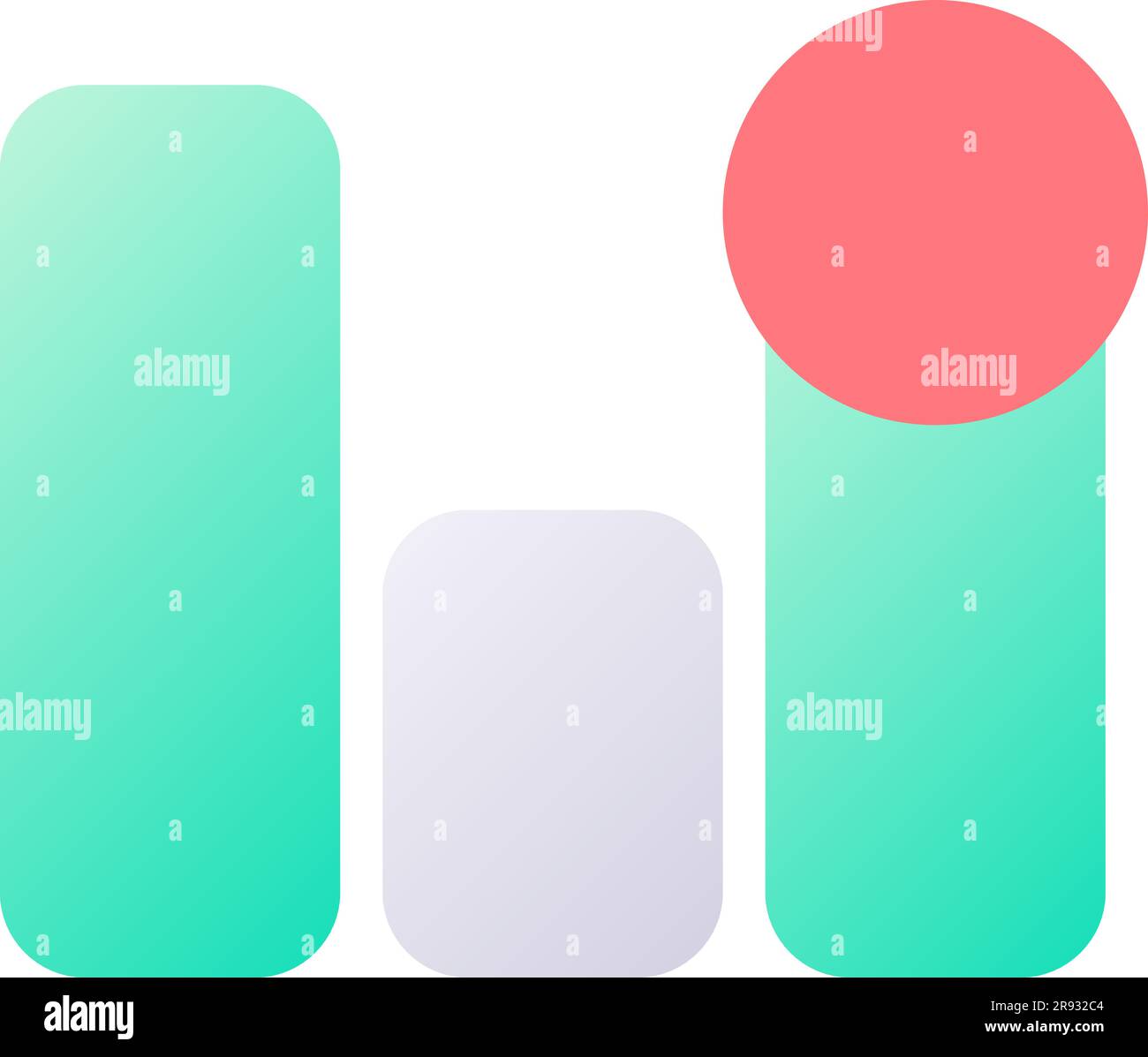 Analytic app notification pixel perfect flat gradient two-color ui icon Stock Vector