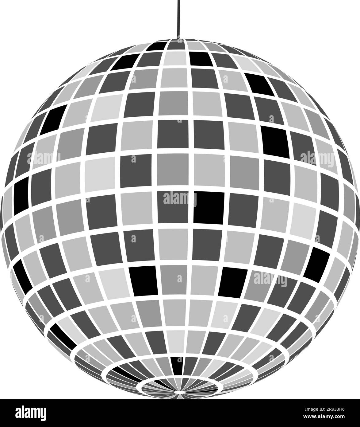 Mirror discoball icon. Shining night club sphere. Dance music party ...