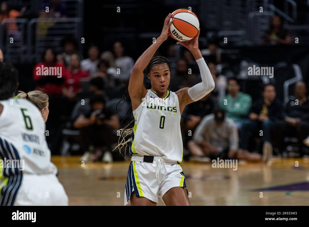 Los Angeles, USA. 23rd June, 2023. Basketball, Women, WNBA; Los Angeles  Sparks vs. Dallas Wings. German national player Satou Sabally (r) in  action. Credit: Maximilian Haupt/dpa/Alamy Live News Stock Photo - Alamy