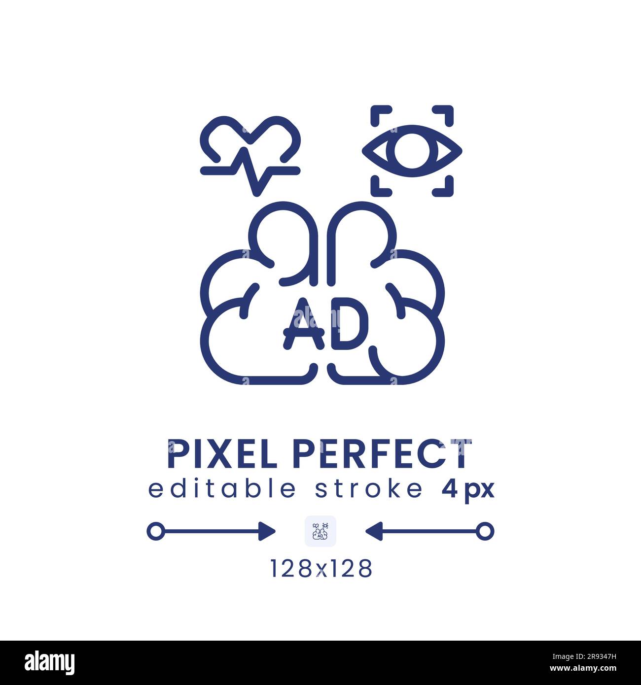 Biometrics linear desktop icon Stock Vector