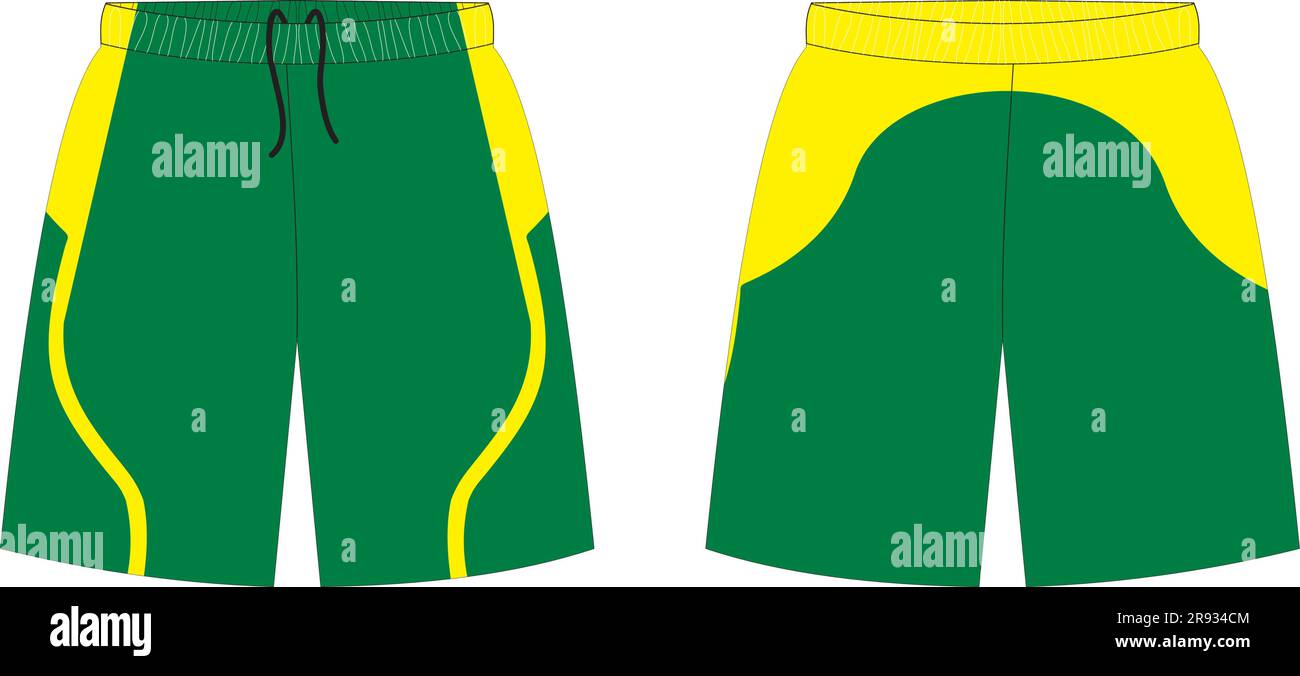 Basketball Shorts Mock ups templates Stock Vector