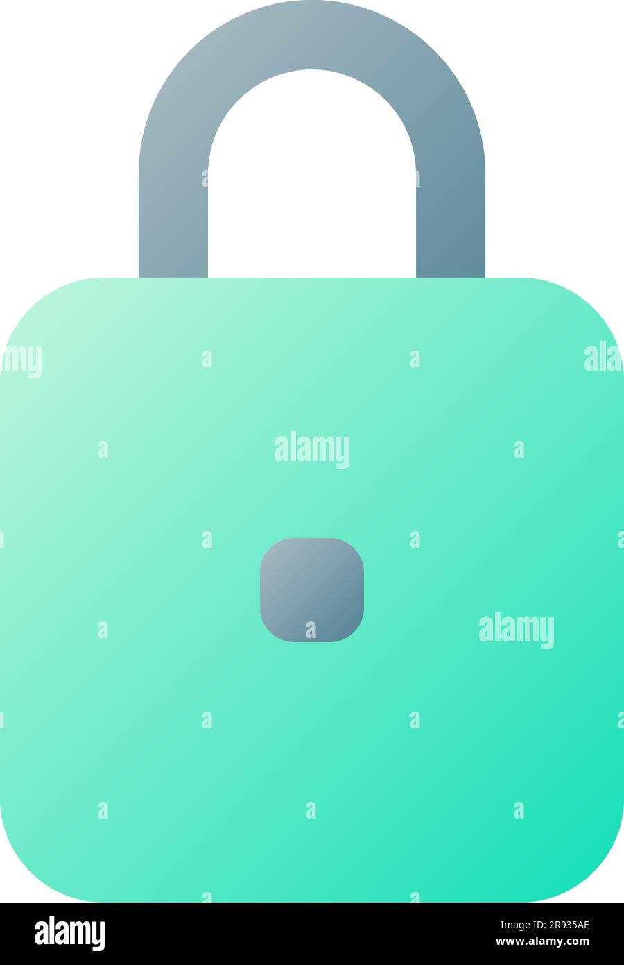 Padlock pixel perfect flat gradient two-color ui icon Stock Vector