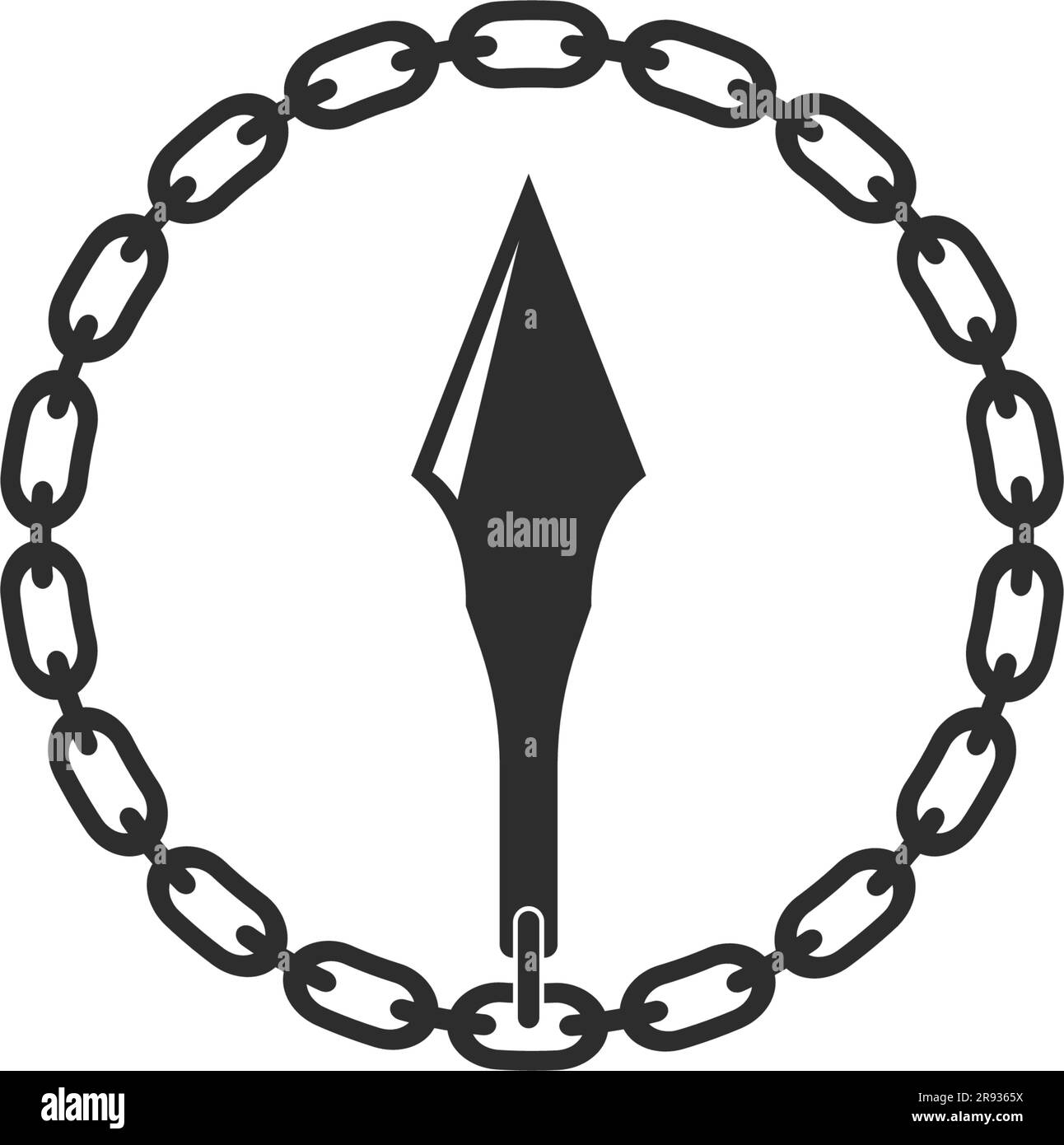 spear chain icon vector illustration concept design template web Stock