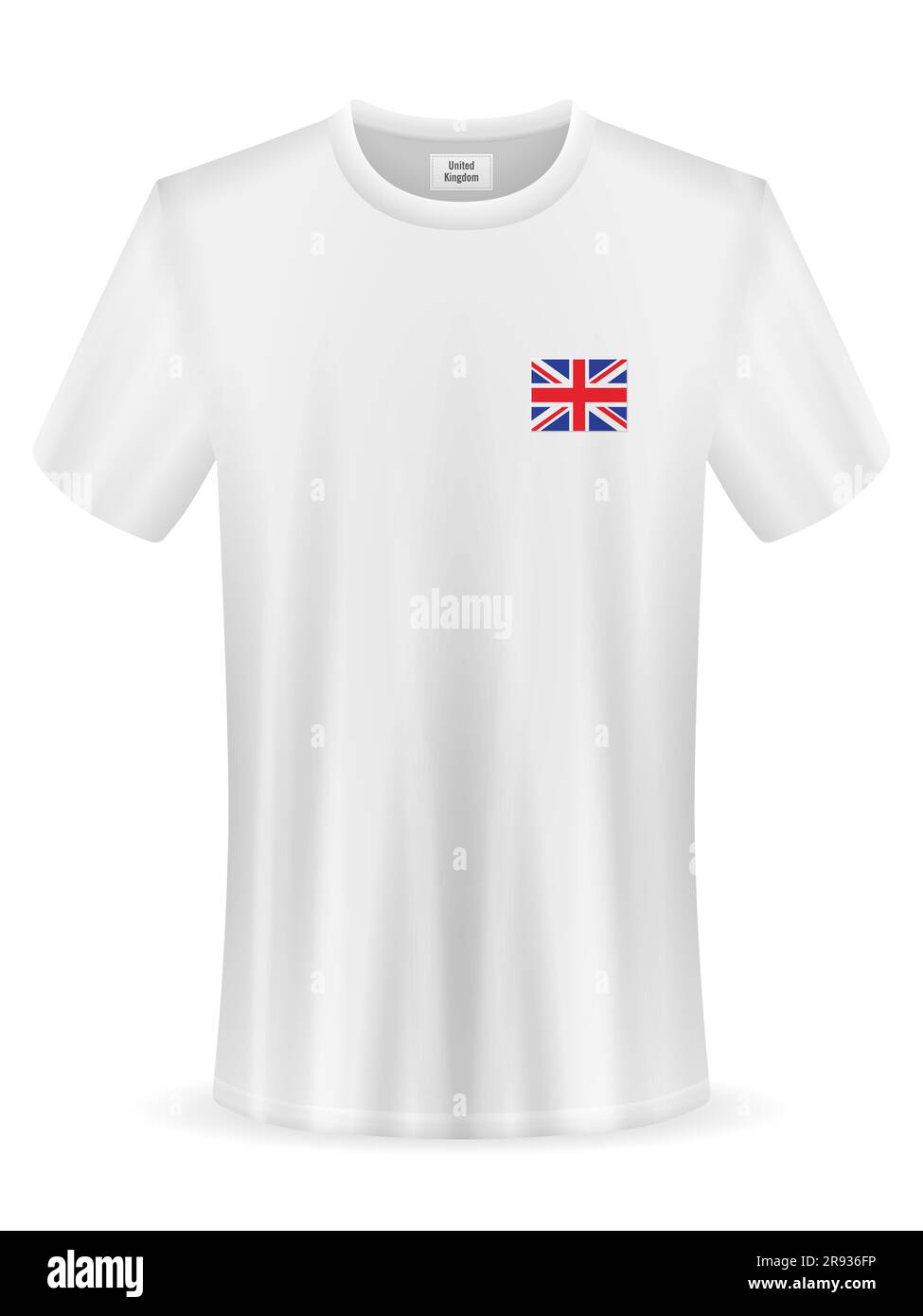 T-shirt with UK flag on a white background. Vector illustration Stock ...
