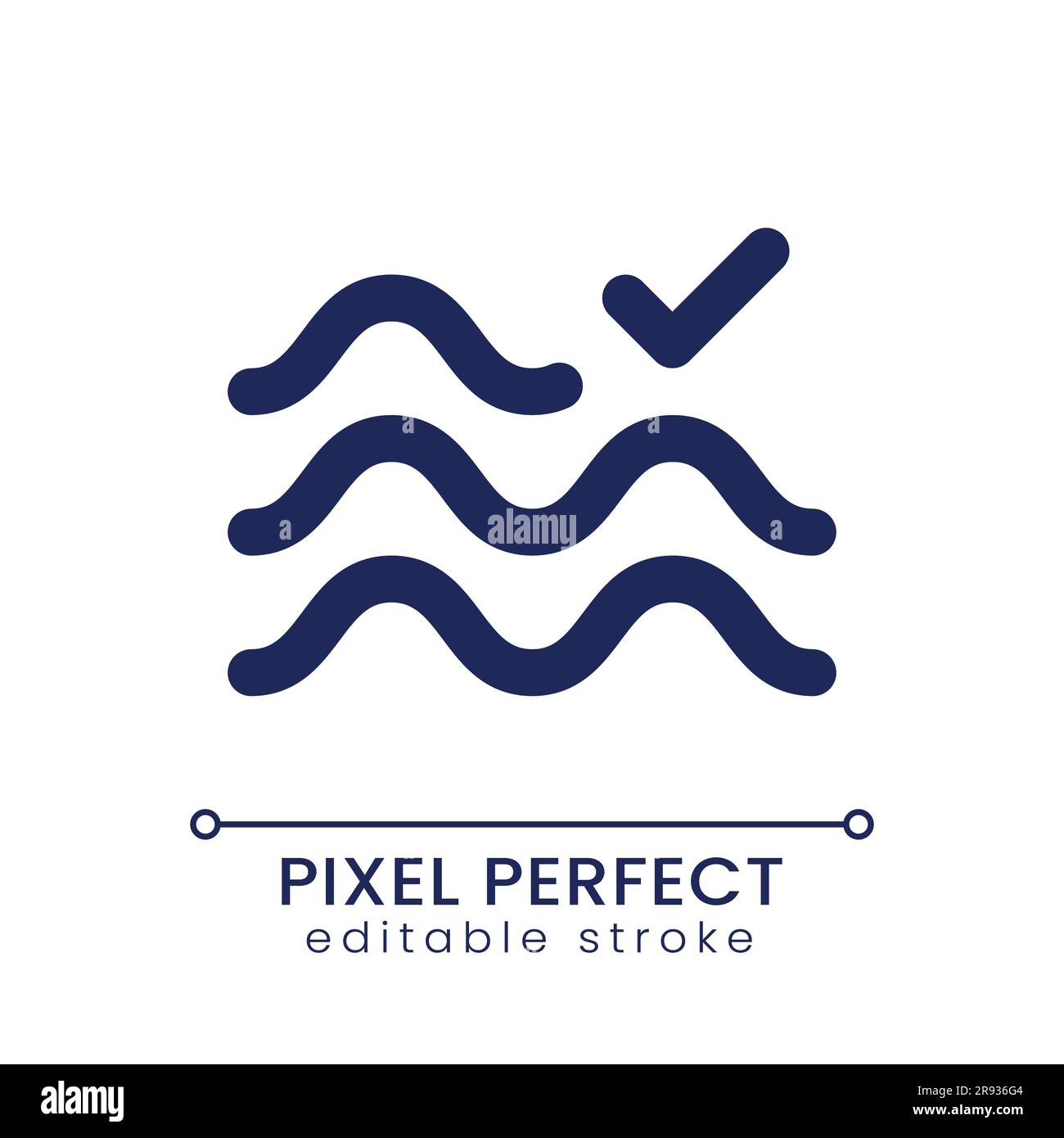 Float effect applying pixel perfect linear ui icon Stock Vector