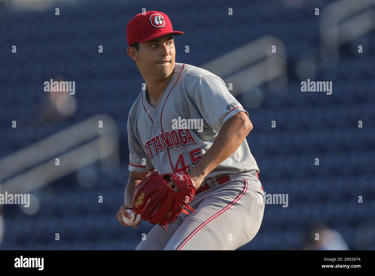 Biloxi, Mississippi, USA. 23rd June, 2023. Chattanooga Lookouts pitcher ...