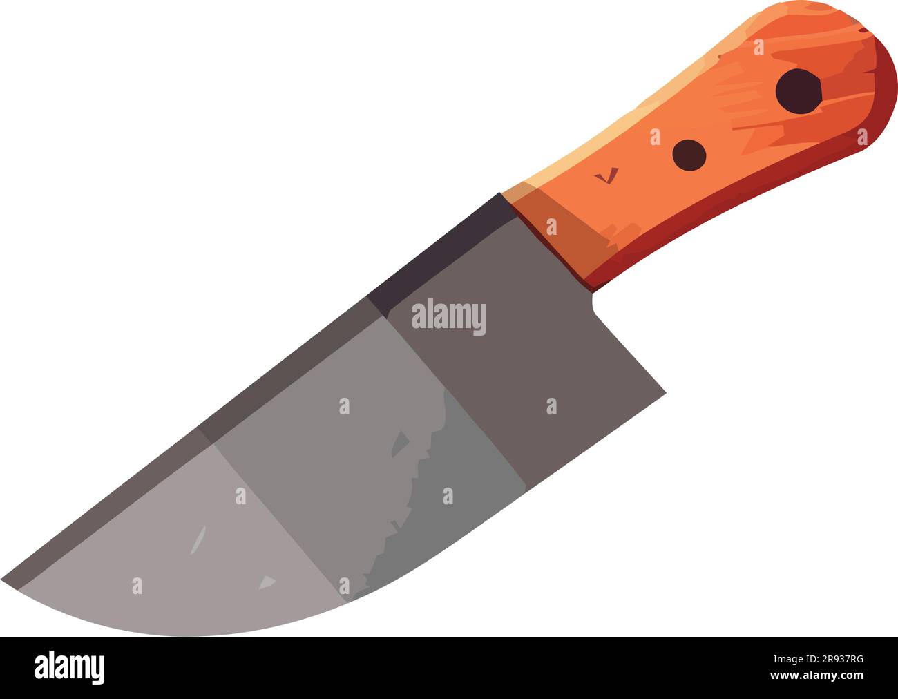 Sharp steel knife design over white Stock Vector