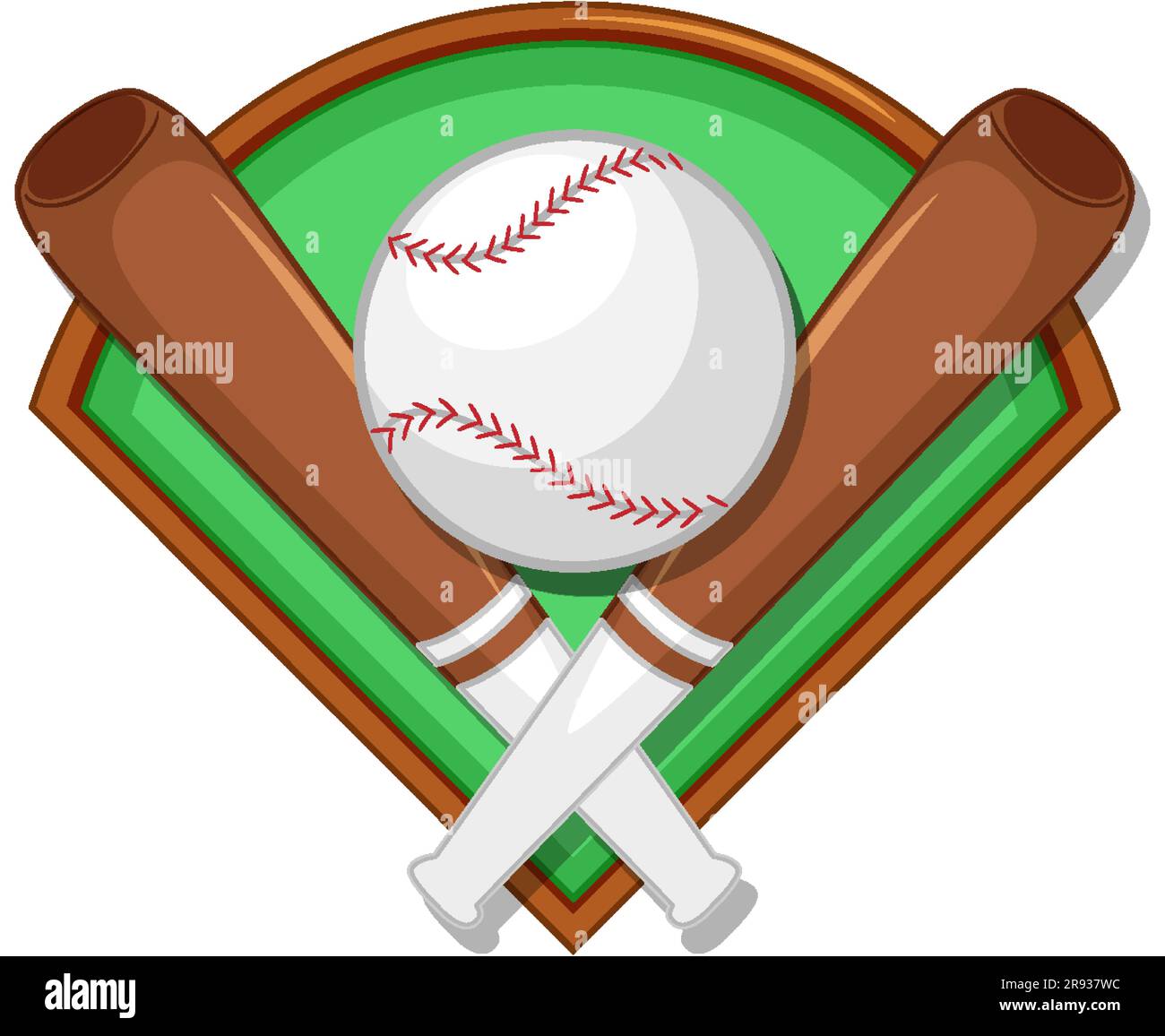 Baseball Bat Cross Vector illustration Stock Vector Image & Art - Alamy