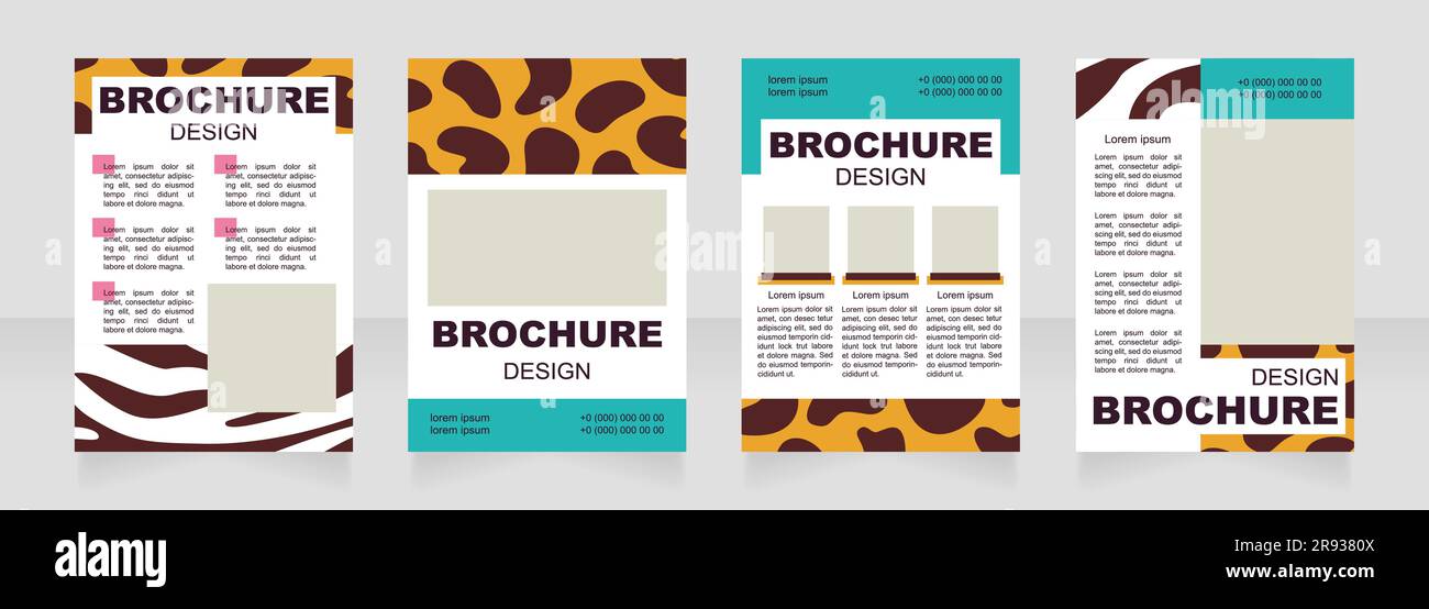 Safari animals blank brochure layout design Stock Vector Image & Art