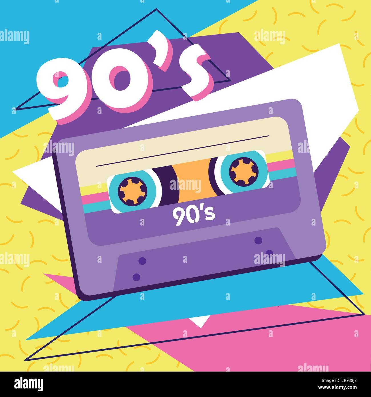 Isolated cassette tape Nostalgic retro background Vector Stock Vector ...