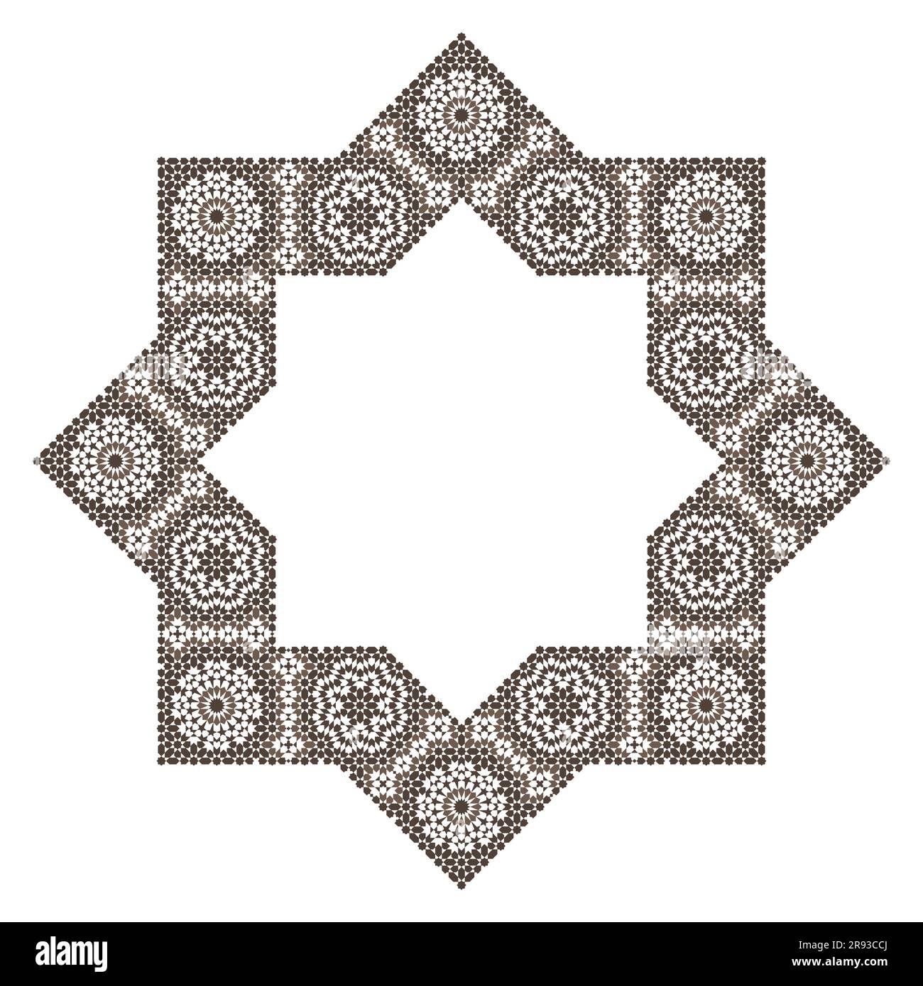 Fancy Octagonal Decorative octagonal star with an ornament in Arabic style Stock Vector ...