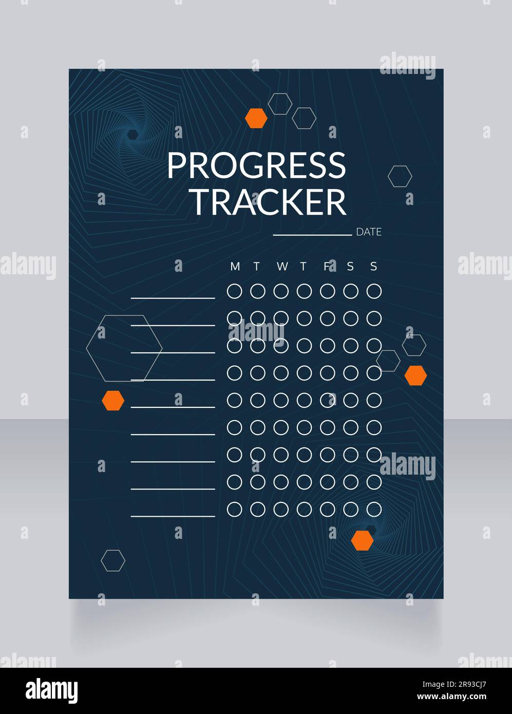 Progress tracker worksheet design template Stock Vector Image & Art Alamy