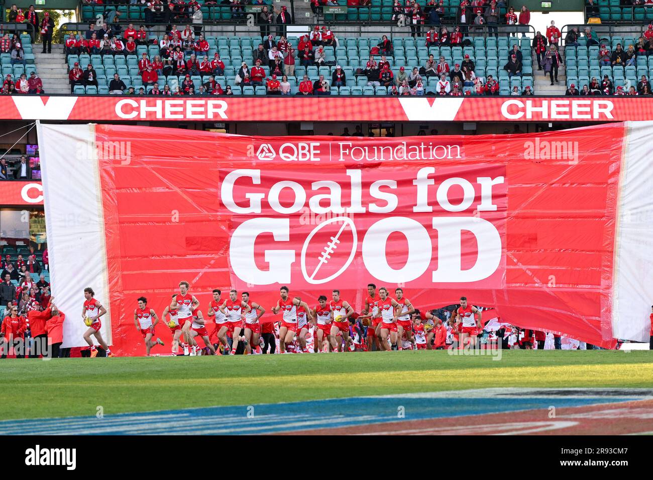 Sydney Australia 24th June 2023 The Sydney Swans Run On To The