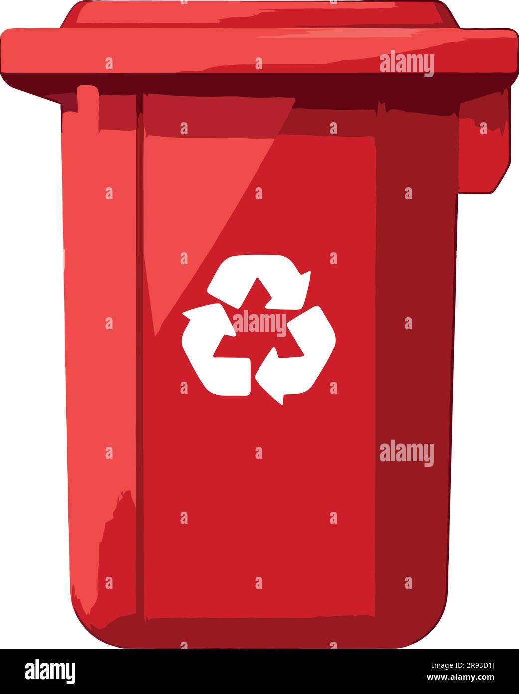 Recycling metal garbage can over white Stock Vector Image & Art Alamy