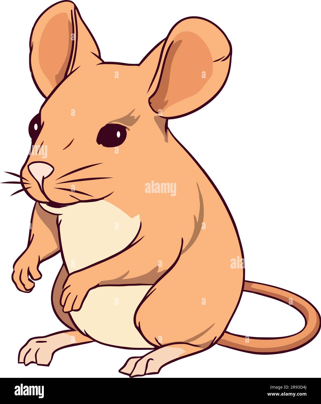 Fluffy mouse design over white Stock Vector