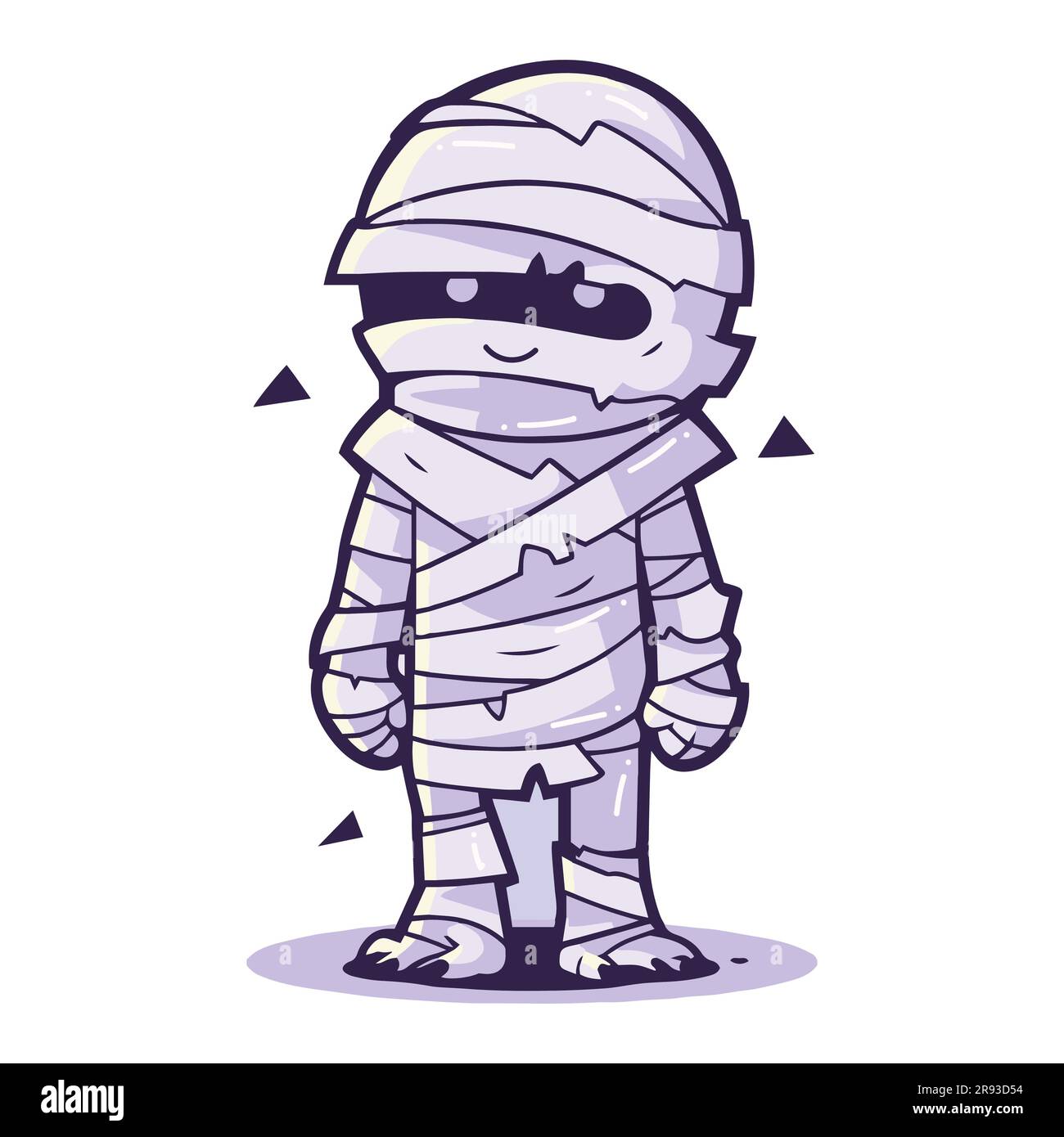 Hand Drawn cute mummy in flat style isolated on background Stock Vector  Image & Art - Alamy
