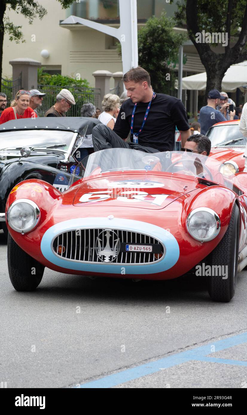 Gcs Racing Car Pesaro , ITALY - jun 14 - 2023 : MASERATI A6 GCS 53 FANTUZZI 1955 on an ...