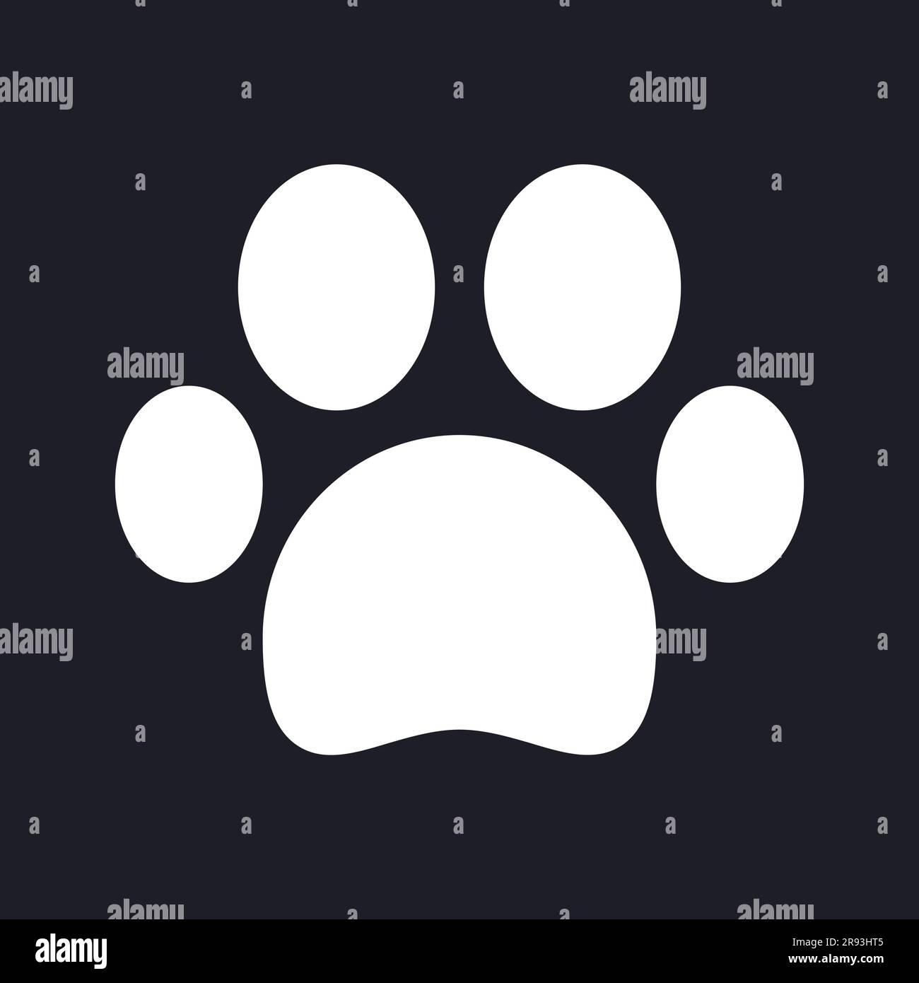Pet friendly dark mode glyph ui icon Stock Vector