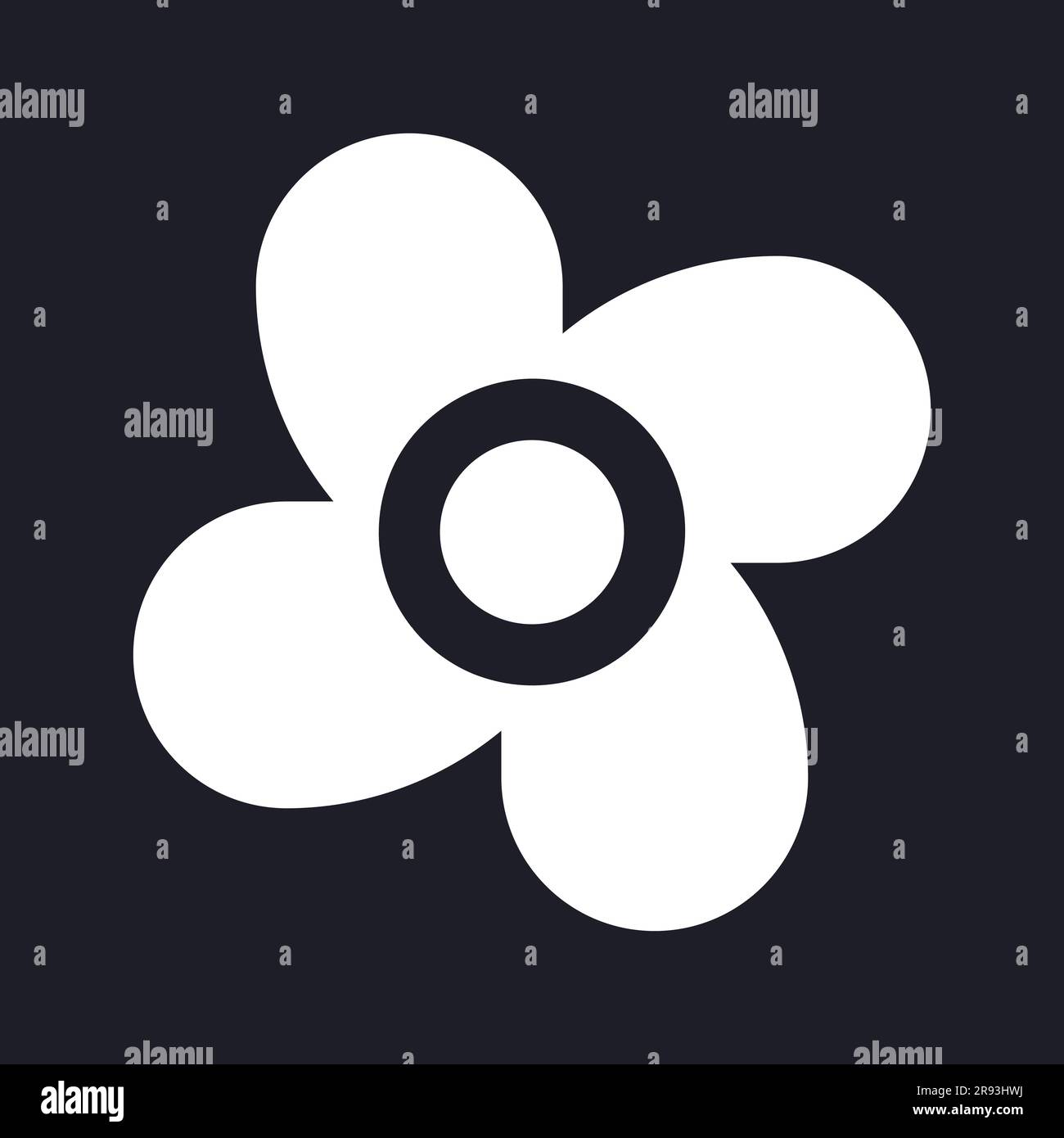 Fan dark mode glyph ui icon Stock Vector