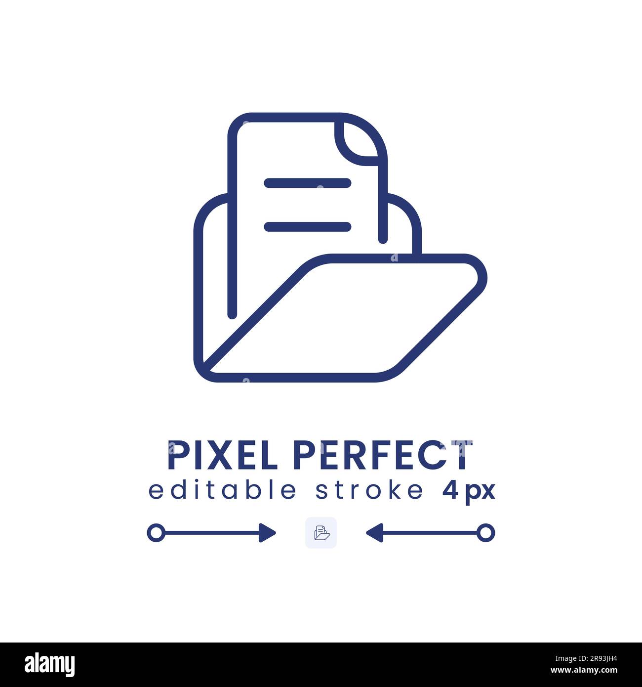 Computer files folder linear desktop icon Stock Vector Image & Art - Alamy