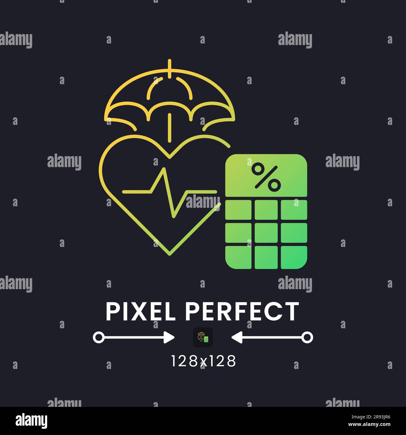Yellow health insurance icon isolated Stock Vector Images - Alamy