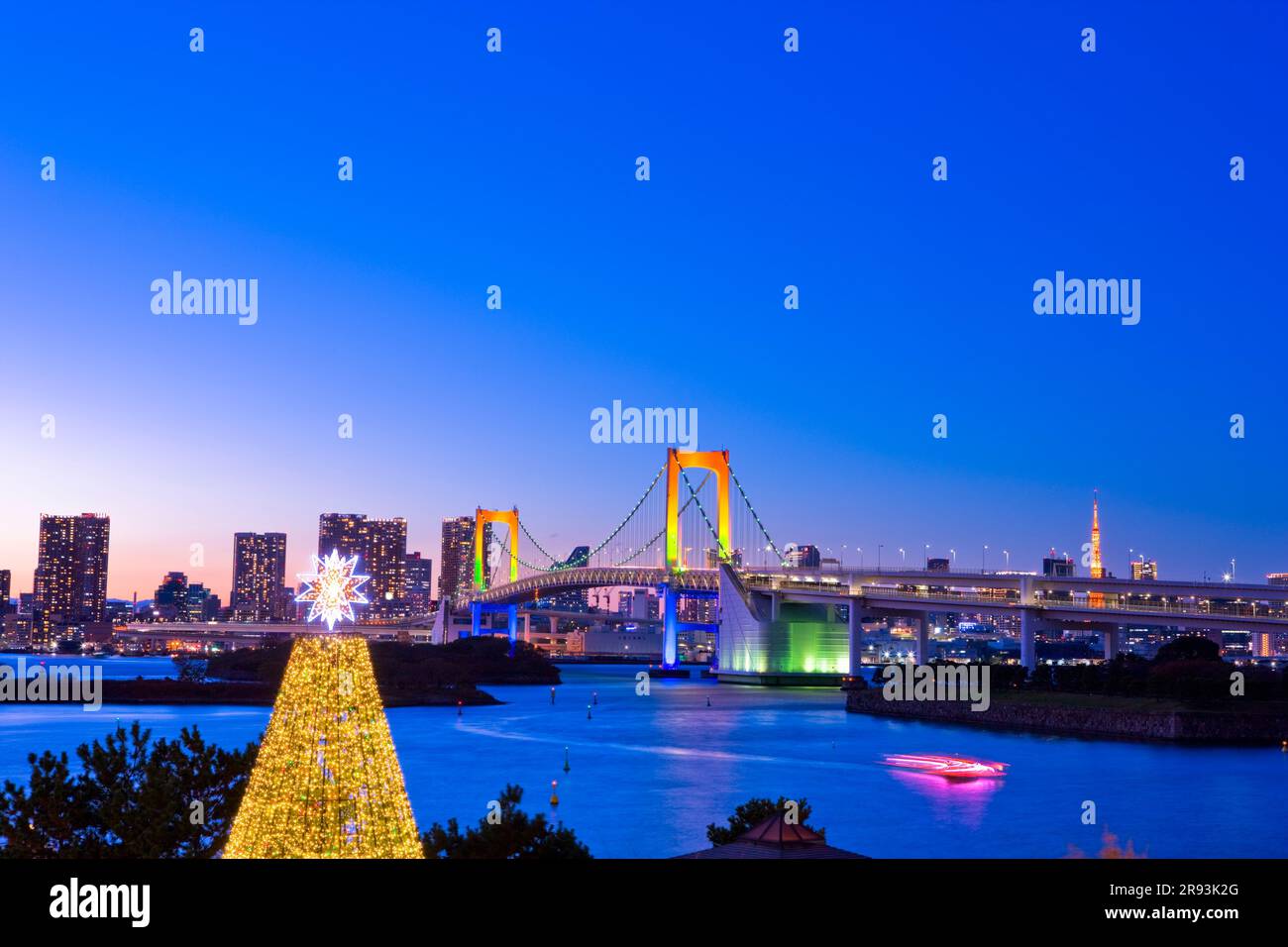 Christmas illumination in Odaiba Stock Photo Alamy