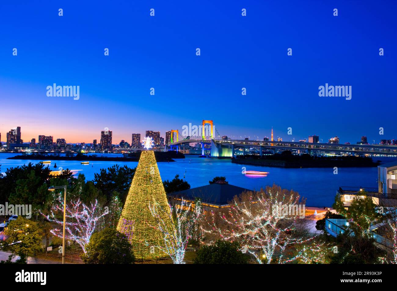 Christmas illumination in Odaiba Stock Photo Alamy