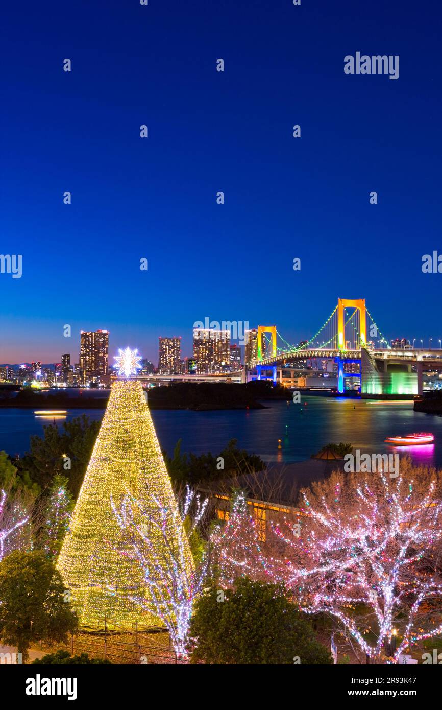 Christmas illumination in Odaiba Stock Photo Alamy