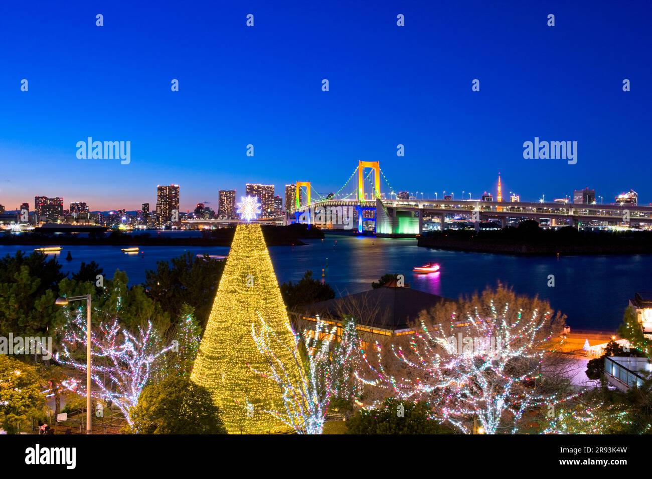 Christmas illumination in Odaiba Stock Photo Alamy