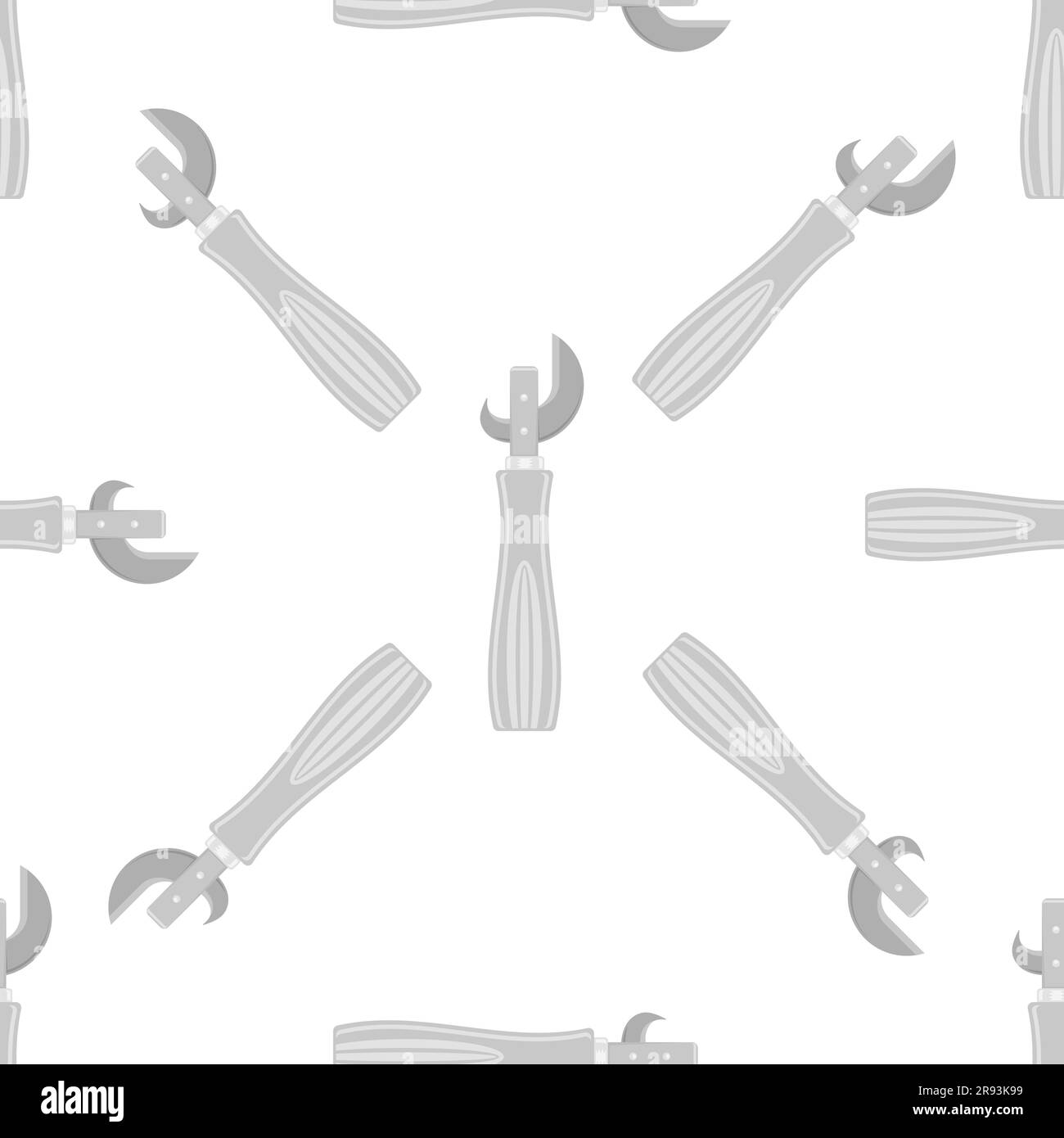 Vector Opener for Bottle Seamless Pattern Isolated on White Background Stock Vector