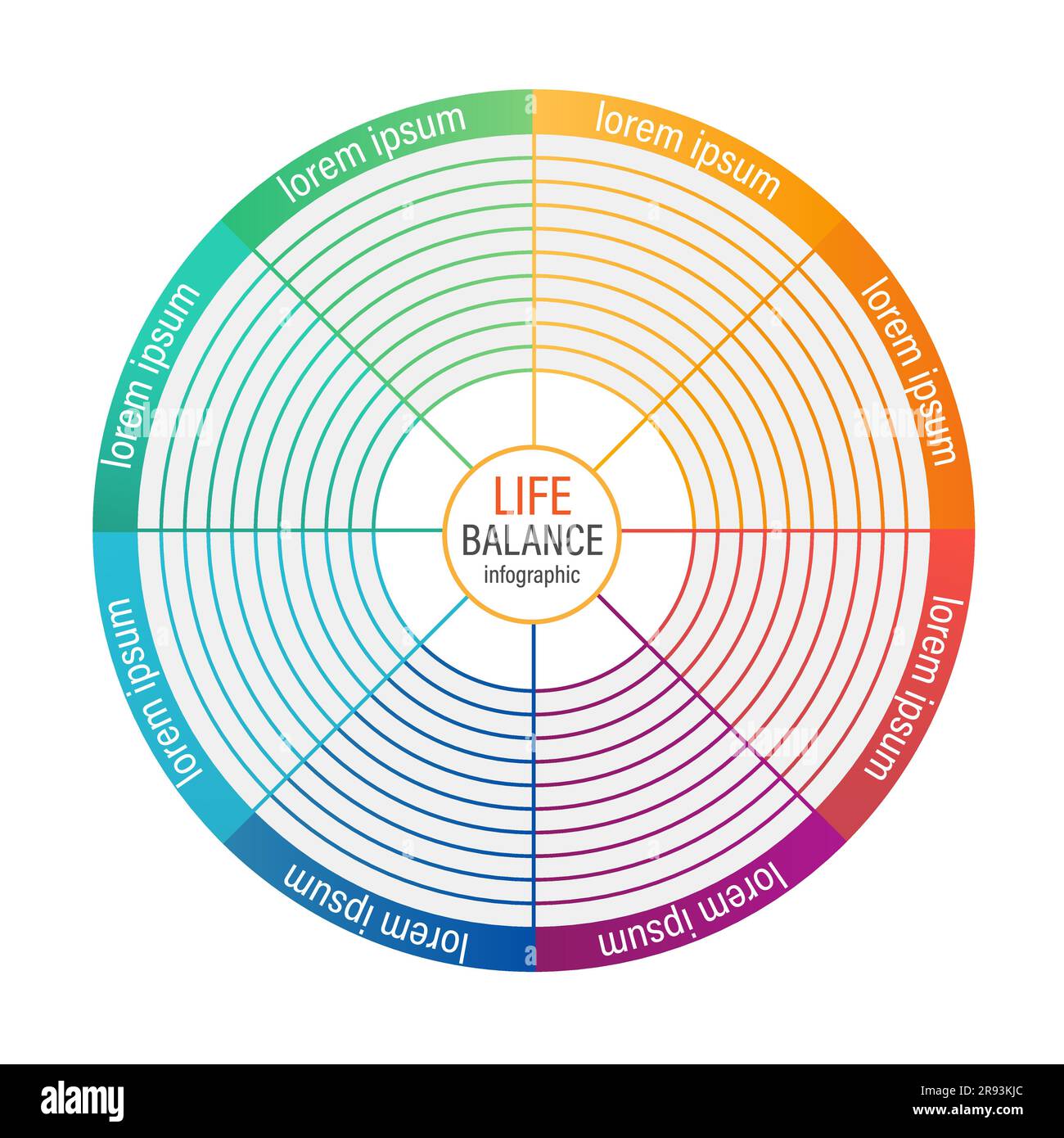 Work life balance vector design element. Abstract customizable symbol ...