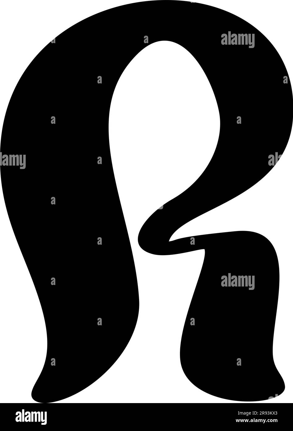 Display liquid vector font letter R alphabet. capital letter Typeface ...