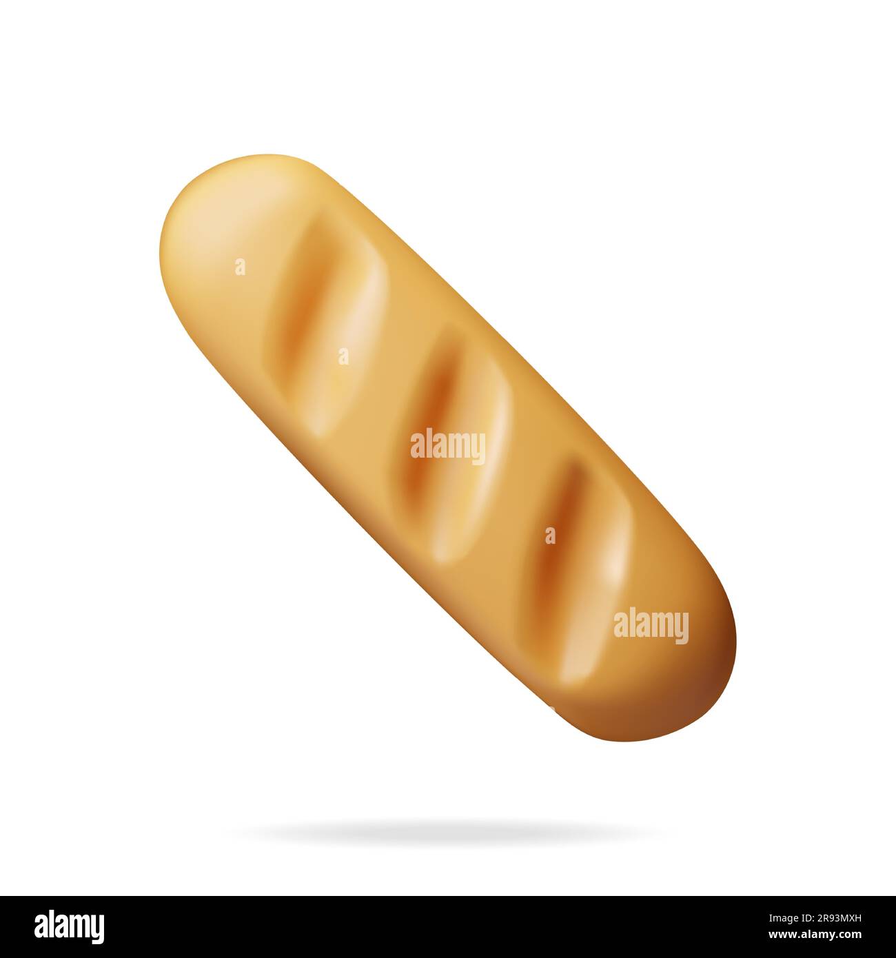 3d Bread Icon Isolated on White Stock Vector Image & Art - Alamy