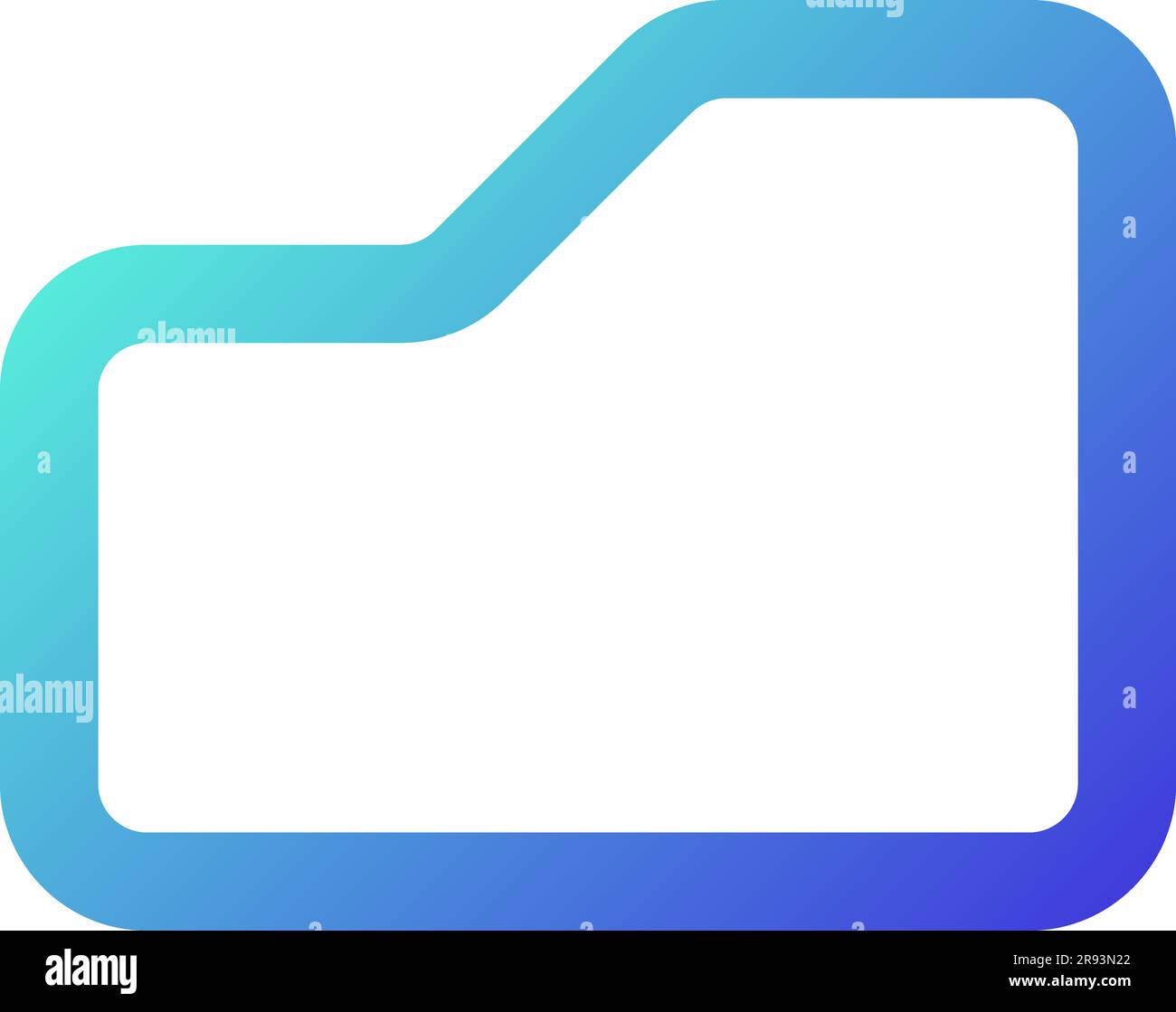 Folder pixel perfect gradient linear ui icon Stock Vector
