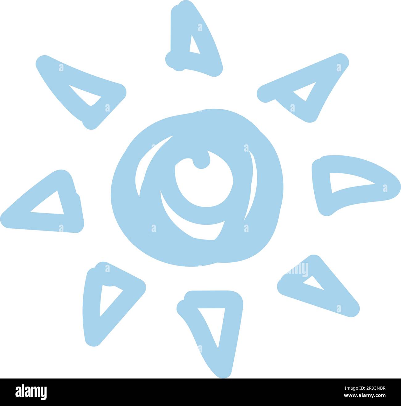 cute abstract sun hand drawn using pastel color. vector illustration ...