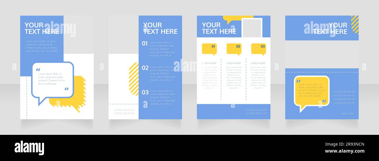 Online communication blank brochure layout design Stock Vector Image ...