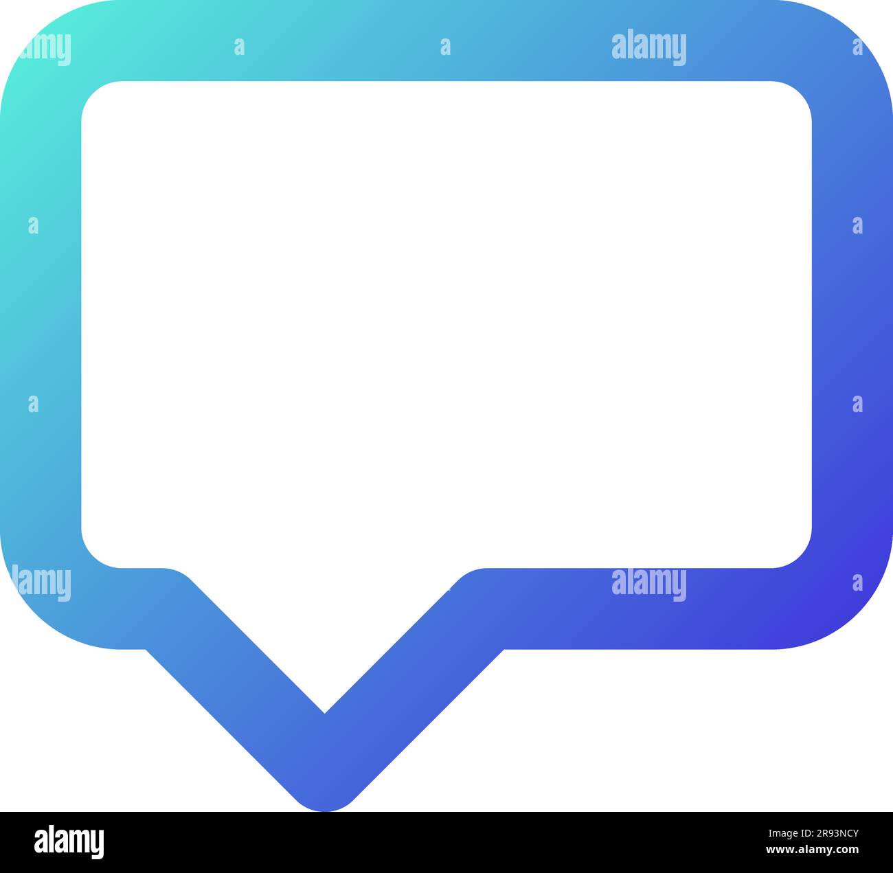 Speech box pixel perfect gradient linear ui icon Stock Vector