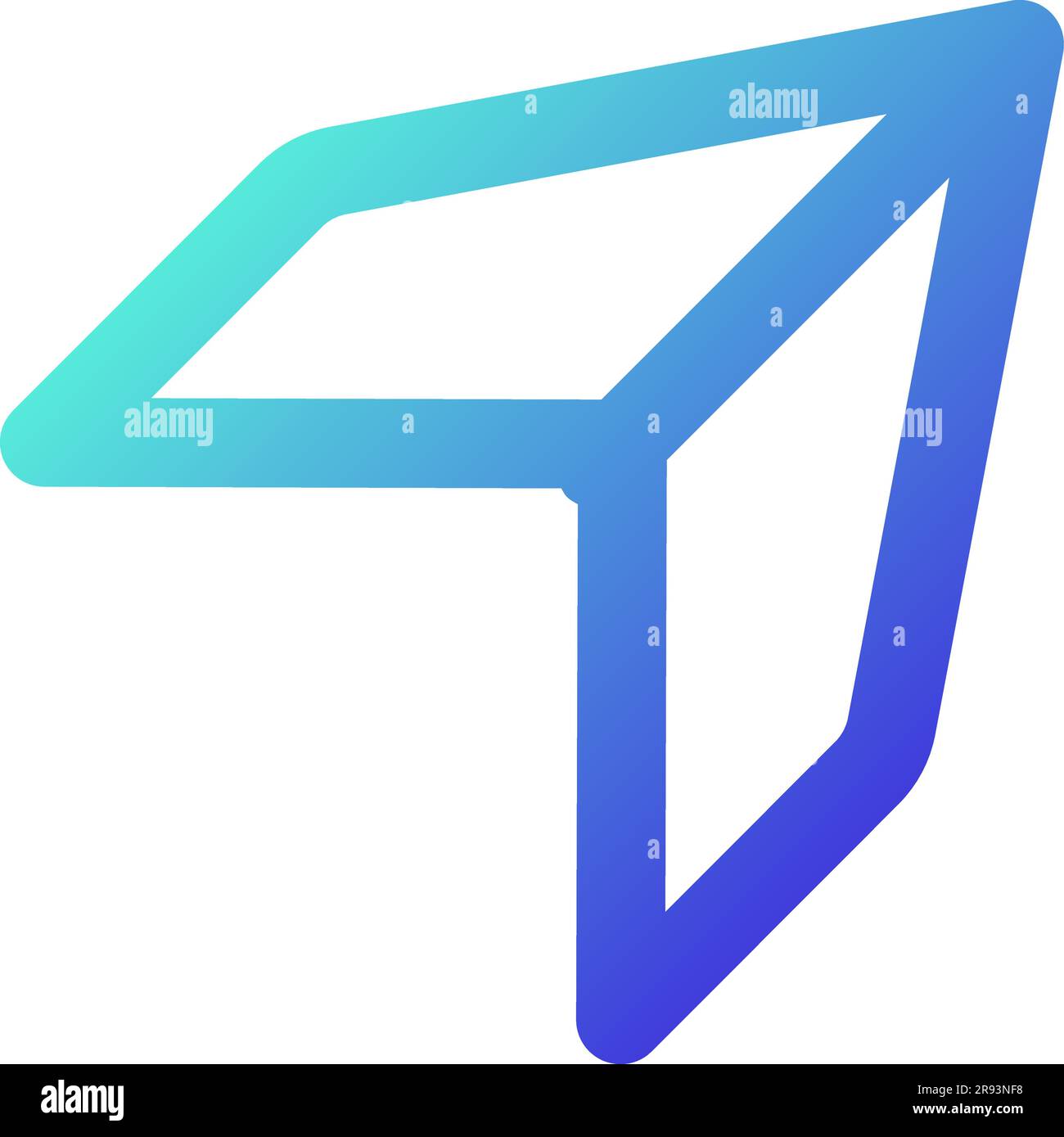 Share and repost pixel perfect gradient linear ui icon Stock Vector