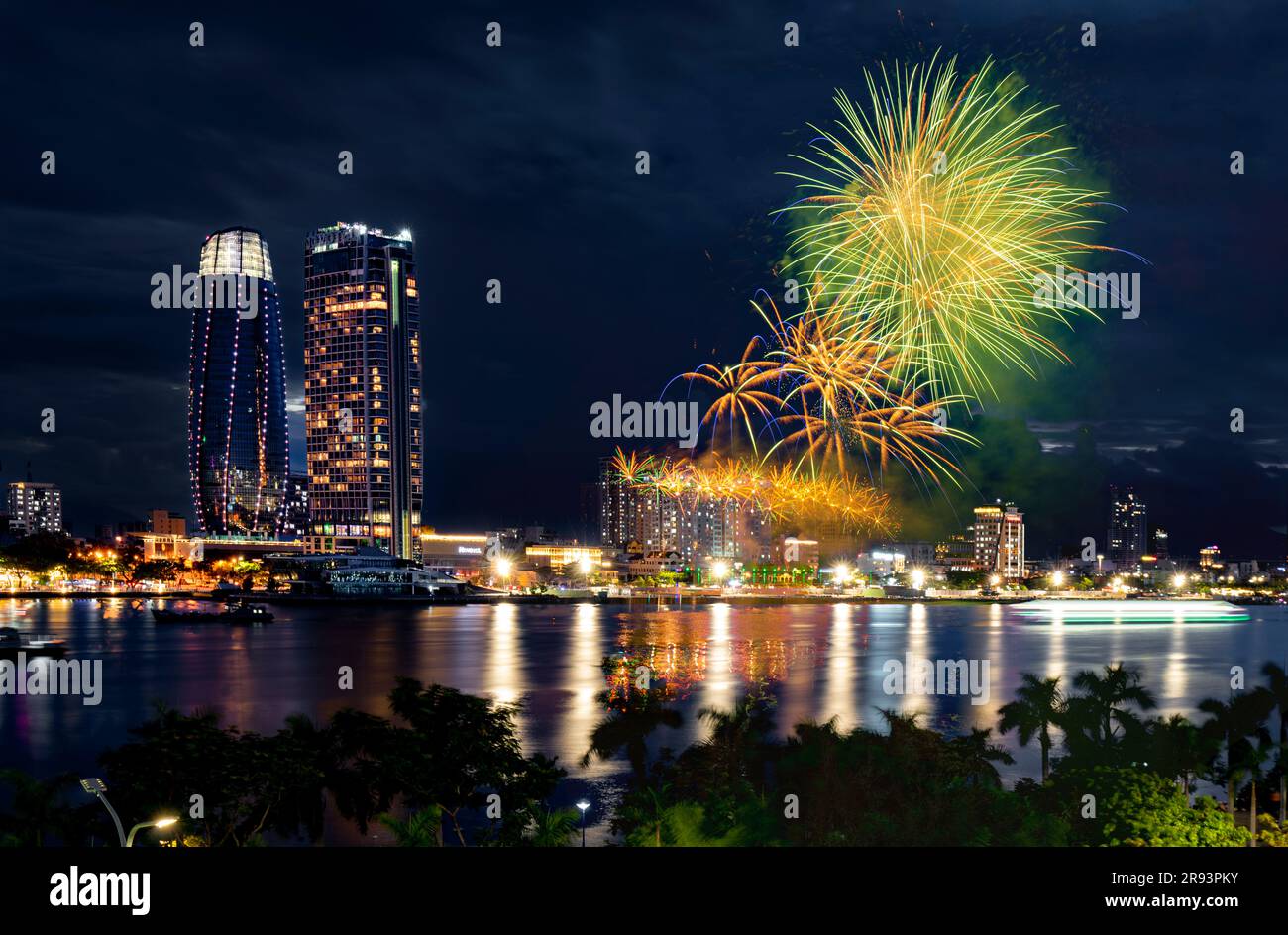 Da Nang International Fireworks Festival 2023, Da Nang city, Vietnam. Photo taken on June 2023 Stock Photo