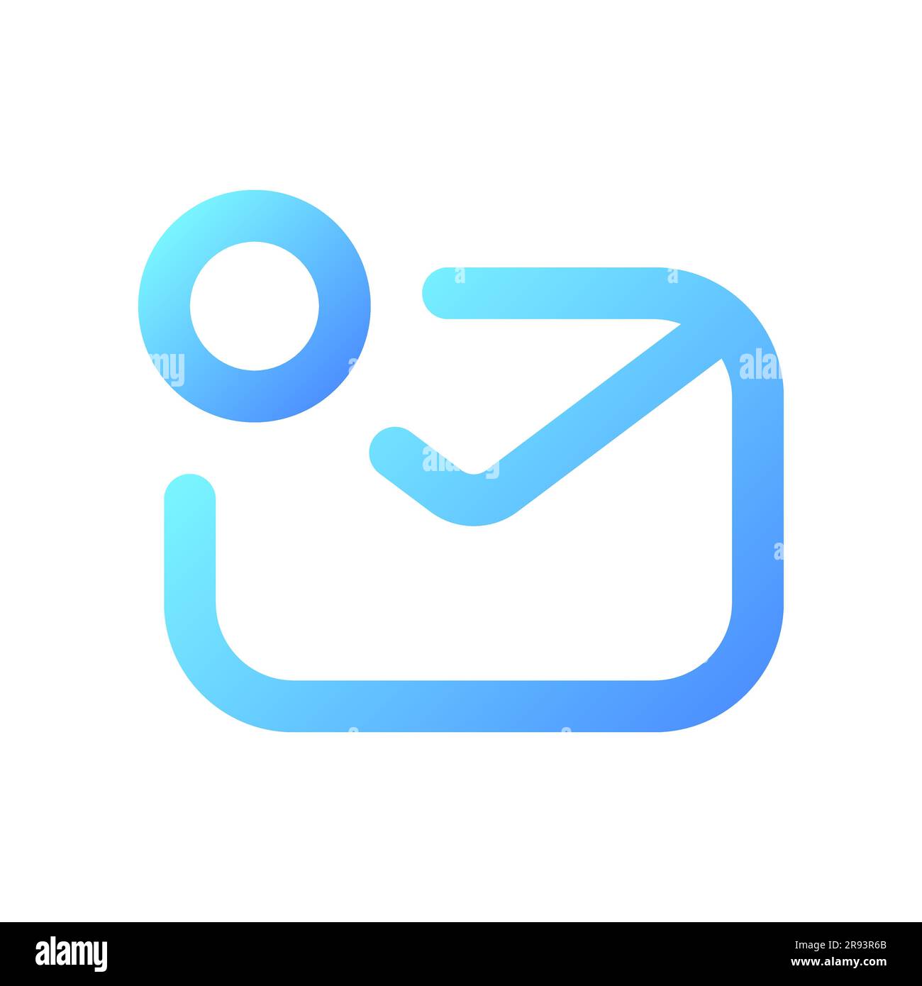 Letter notification pixel perfect gradient linear ui icon Stock Vector